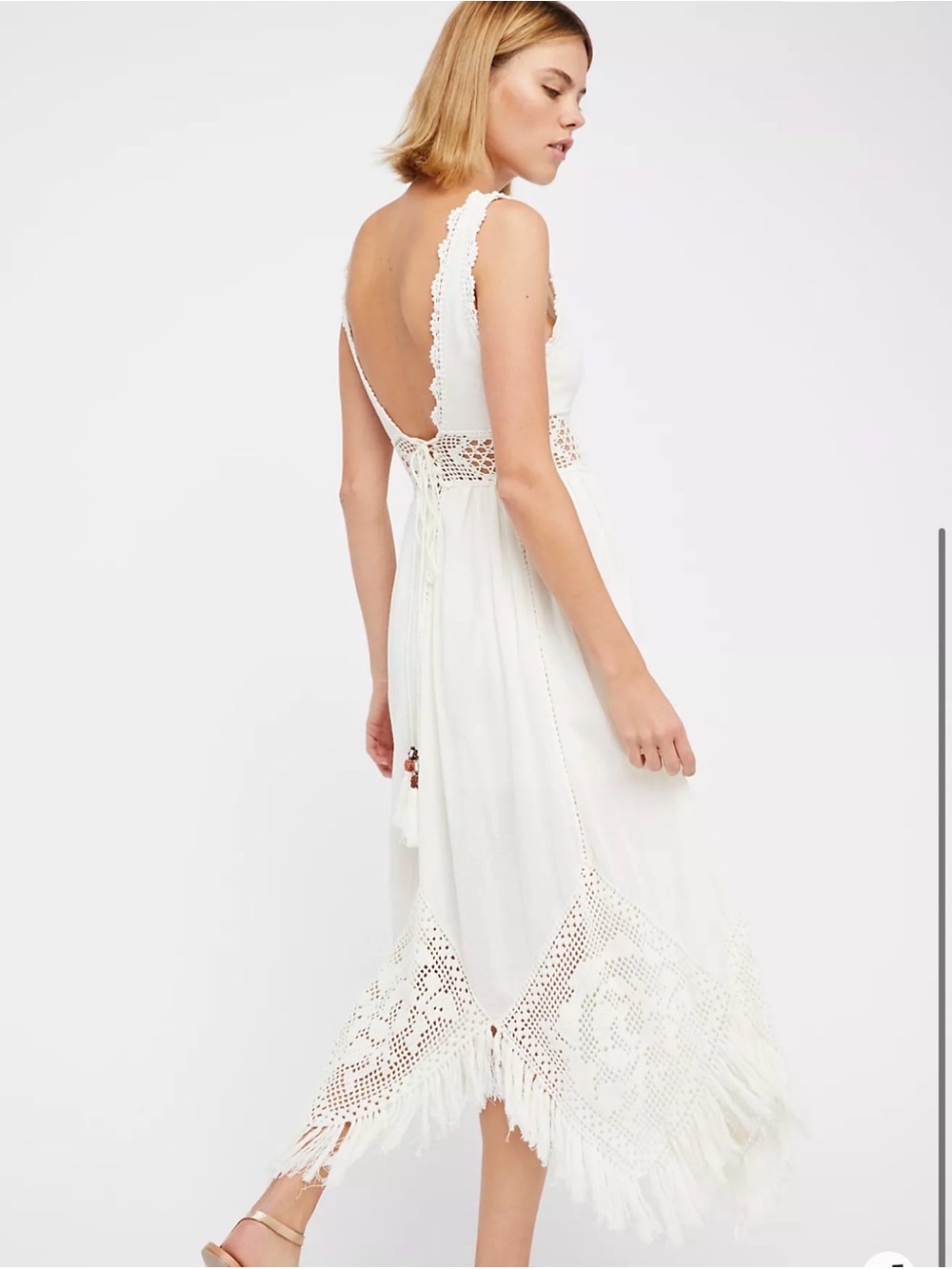 Free people White Moon Diamond Maxi Dress Size XS - Picture 2 of 13